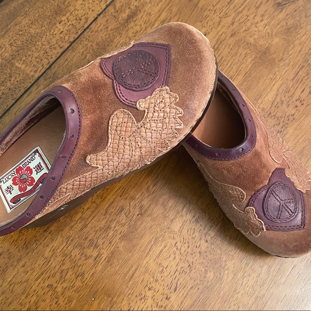 Lucky Brand Wooden Clogs / Mules.